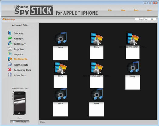 irecovery Spy Gadget für iPhone