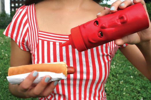 Ketchup und Senf Spender blinkende Augen von Kikkerland