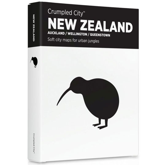 Crumpled Map Neuseeland