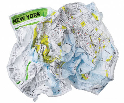 Crumpled City Maps Paris