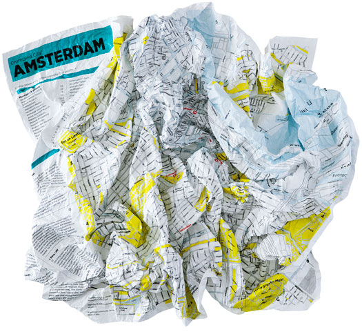 Crumpled City Maps Amsterdam