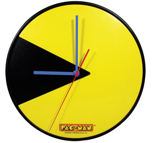 Pac Man Wanduhr