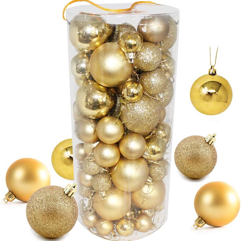 100 Gold Christmas Baubles