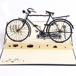 3D-Grusskarte Vintage Bike