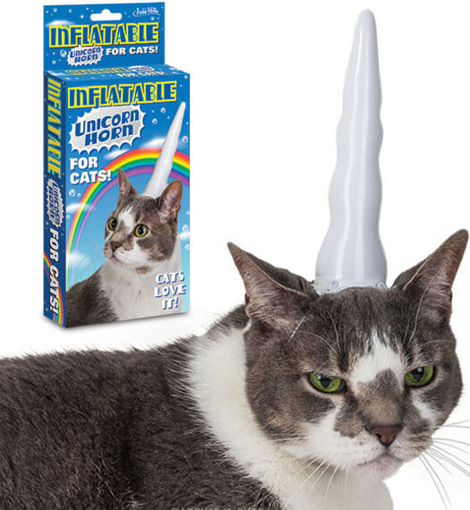 Corne gonflable licorne pour chats