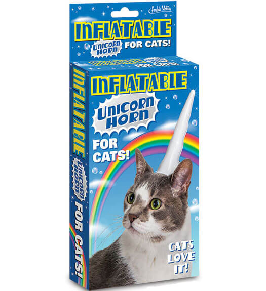 Corne gonflable licorne pour chats