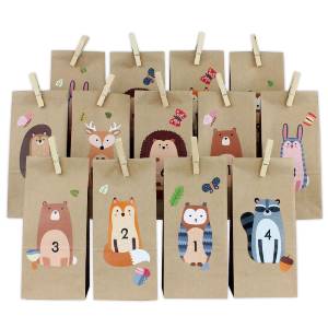 DIY Advent Calendar Forest Animals