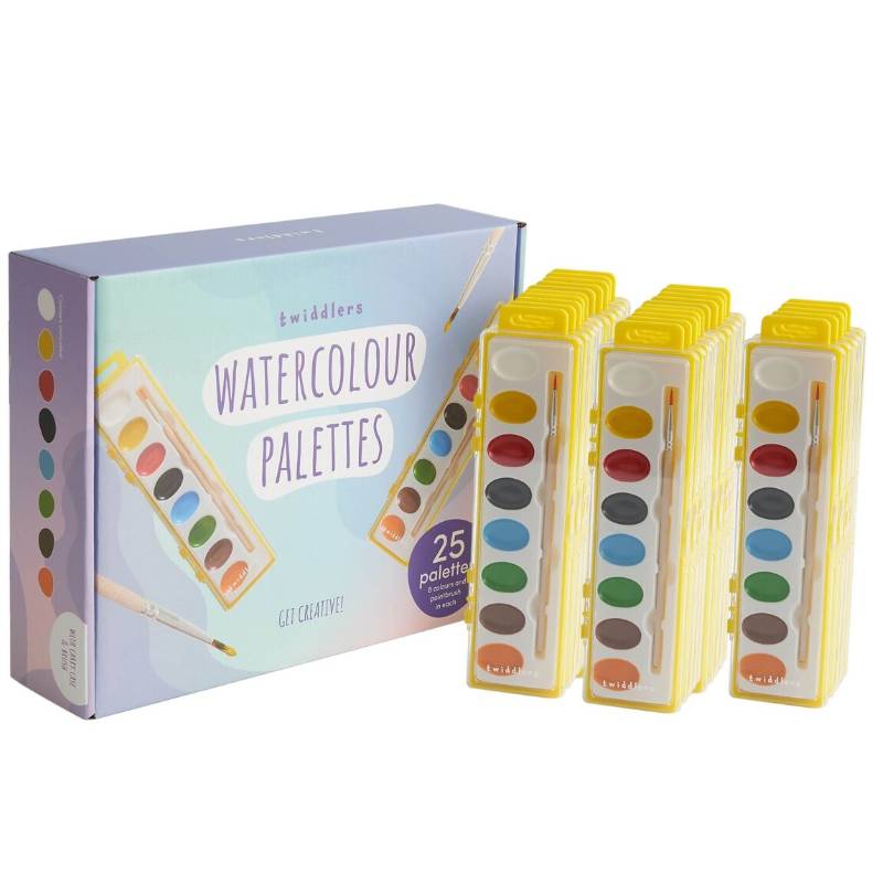 25 Watercolour Paint Palette Sets
