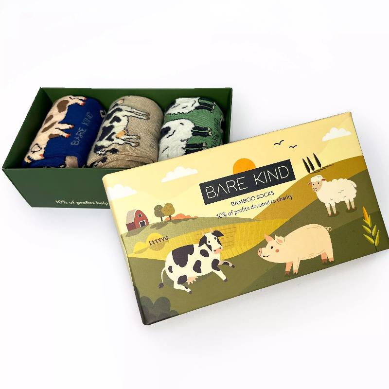 Farm Animals Sock Gift Set for Kids