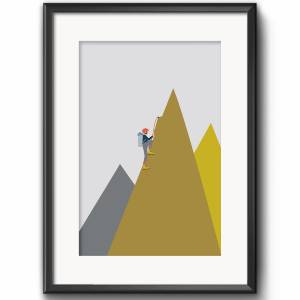 Stampa Artistica Mountain Climber