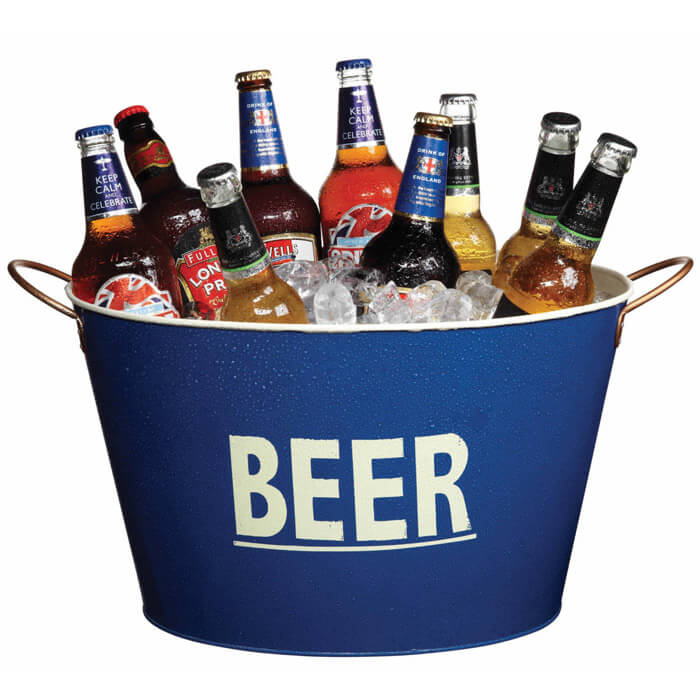 Large Tin Beer Pail / Cooler