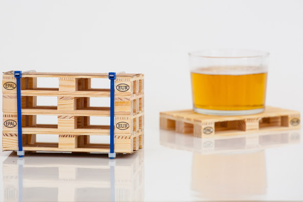 Set of 4 Design Pallet Coasters