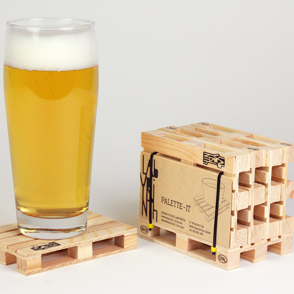 Set of 4 Design Pallet Coasters