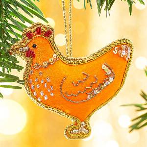 Weihnachtsschmuck Zari-Huhn