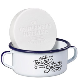 Shaving Soap & Enamel Shaving Bowl