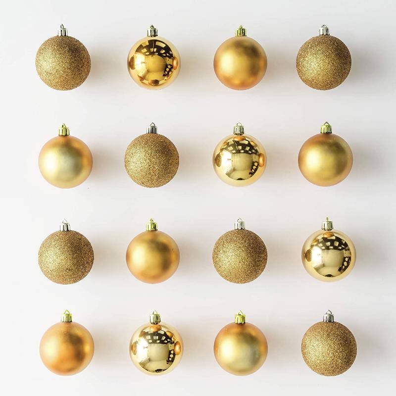 100 Gold Christmas Baubles