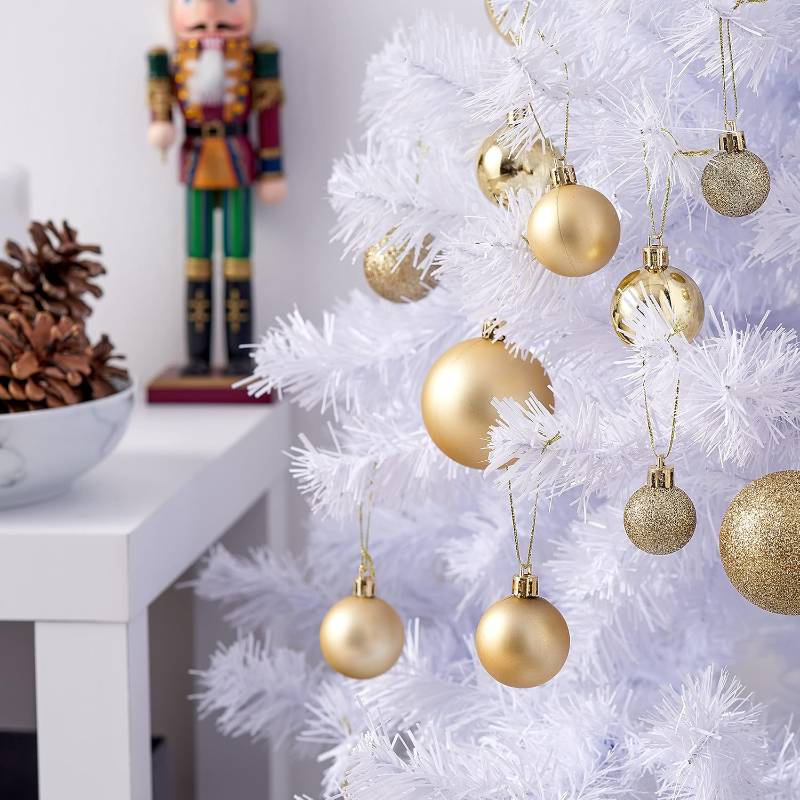 100 Gold Christmas Baubles