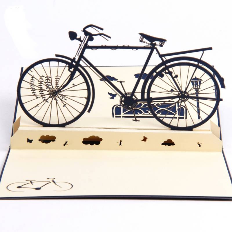 3D Greeting Card Vintage Bike