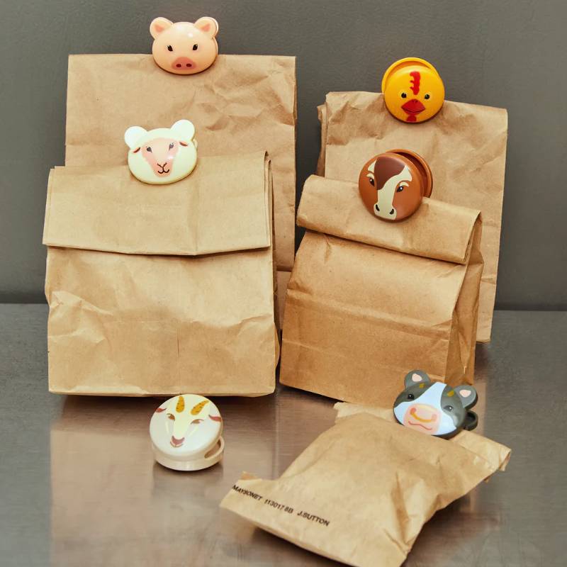 Farm Animal Bag Clips