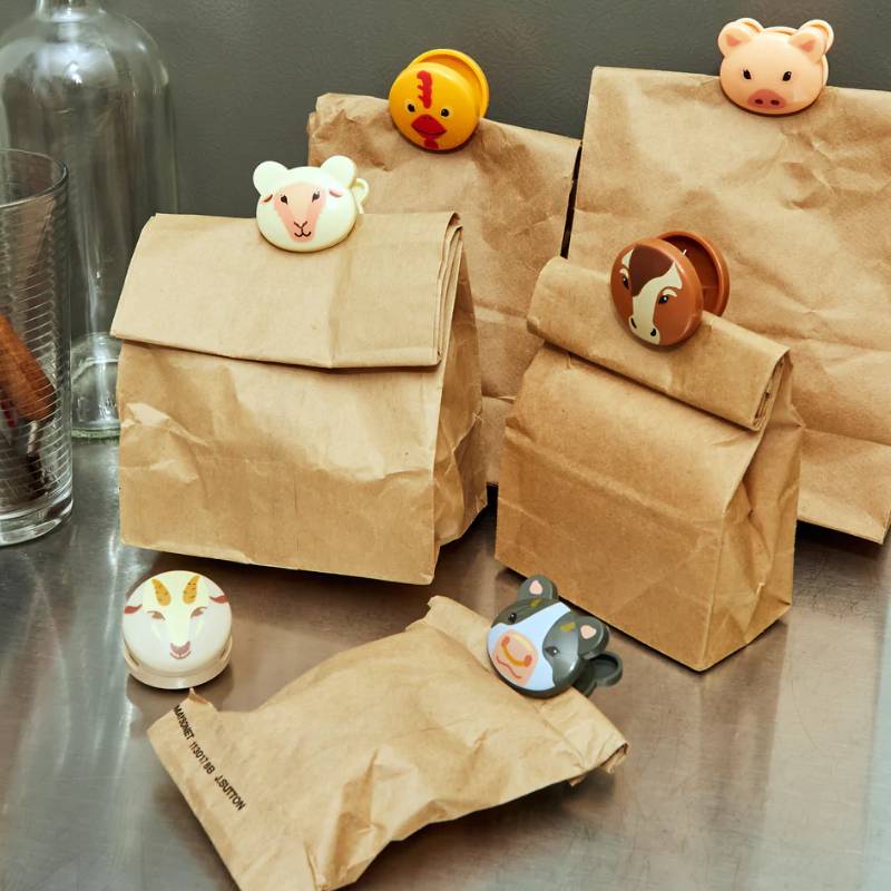 Farm Animal Bag Clips