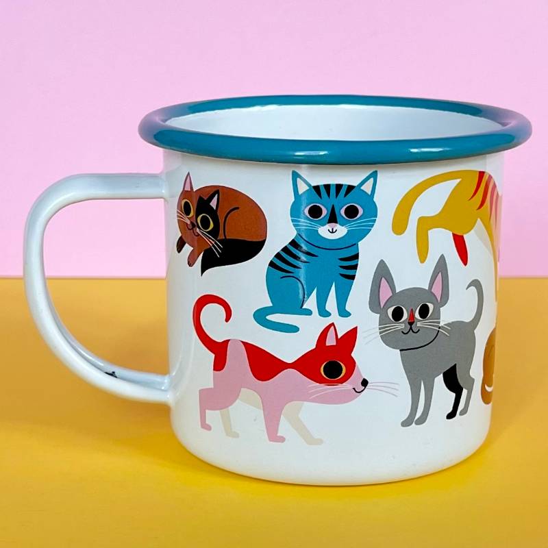 Cat Lover Enamel Mug