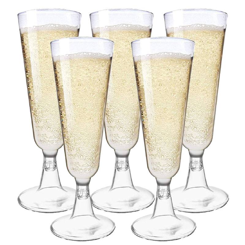 48 Reusable Plastic Champagne Flutes