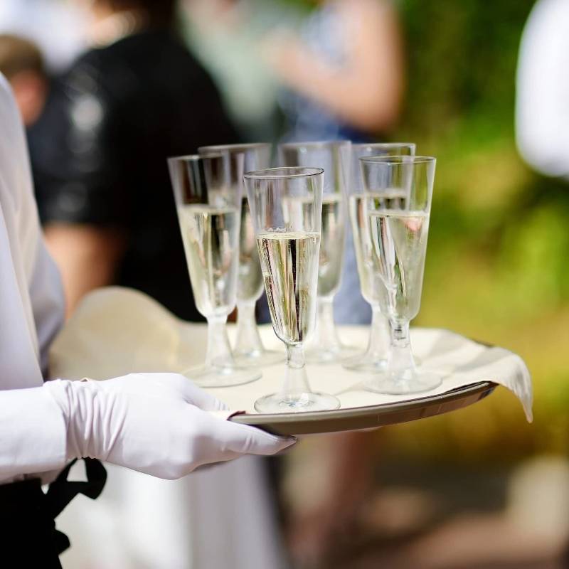 48 Reusable Plastic Champagne Flutes