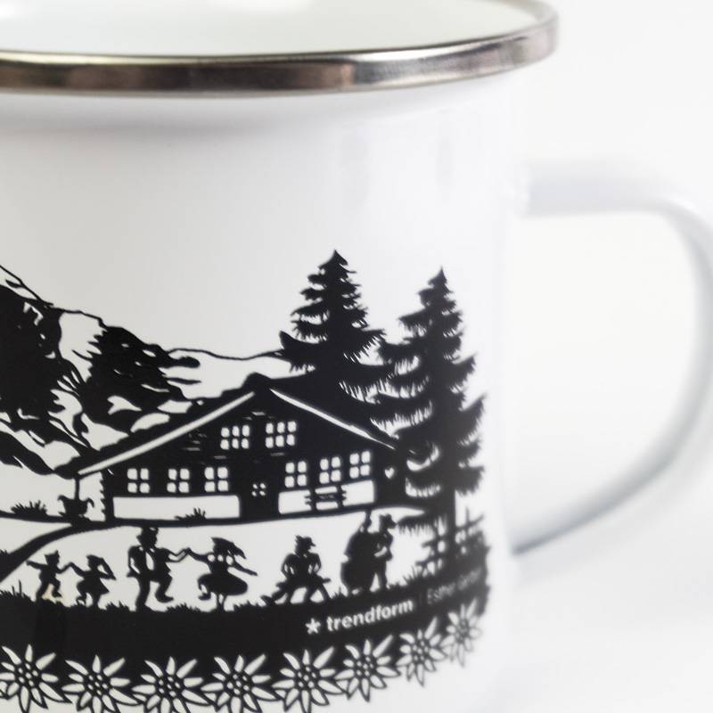 Tasse en Mtal maill Swiss Tradition