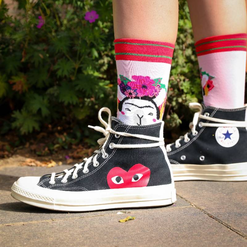 Frida Kahlo Llama Socks