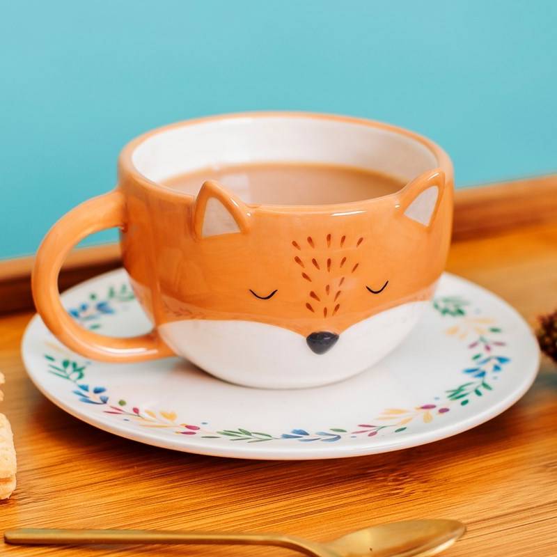 Finley Fox Tea Cup and Saucer Set