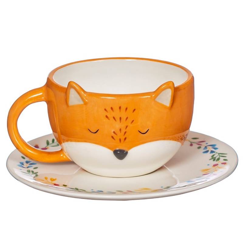 Finley Fox Tea Cup and Saucer Set