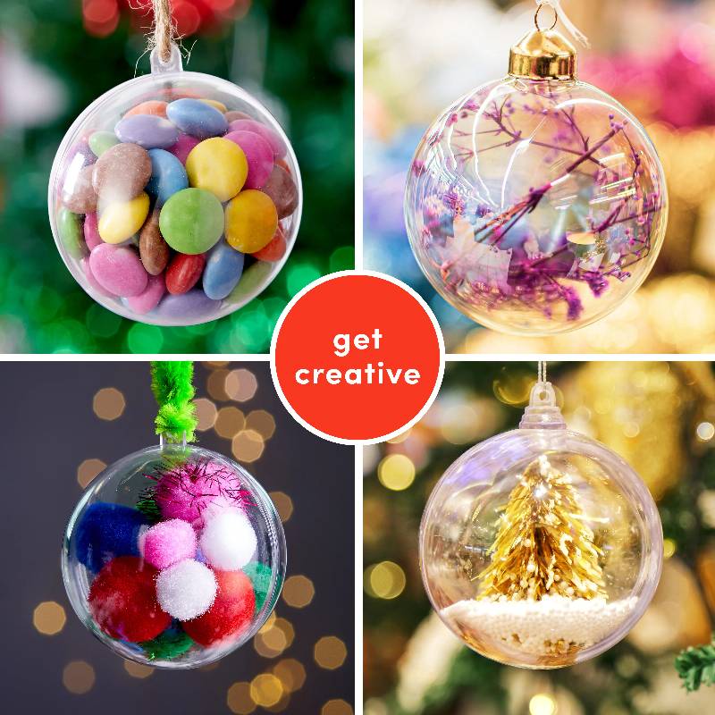 48 Fillable Christmas Baubles