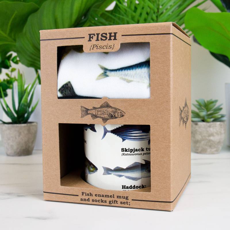 Fish Mug & Socks Gift Set