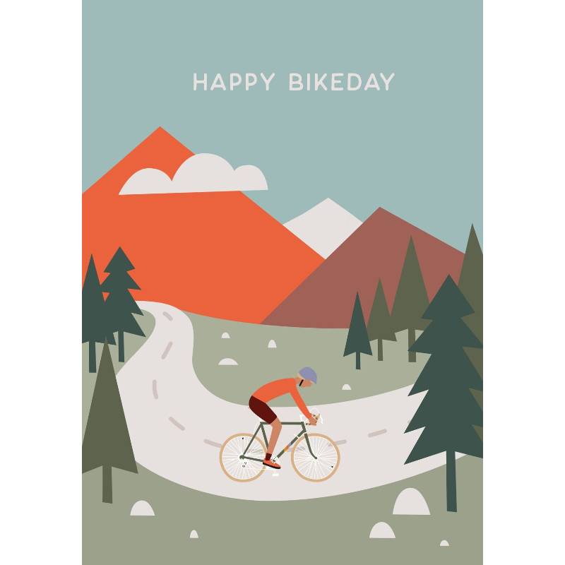 Happy Bikeday Greeting Card