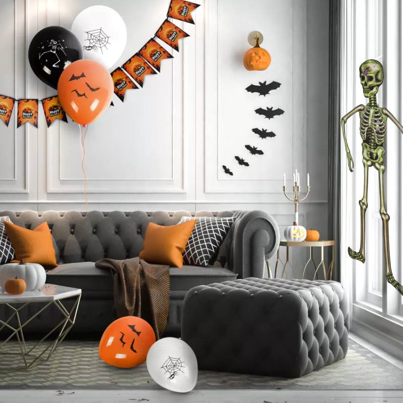 80 Piece Halloween Tableware & Decorations Set