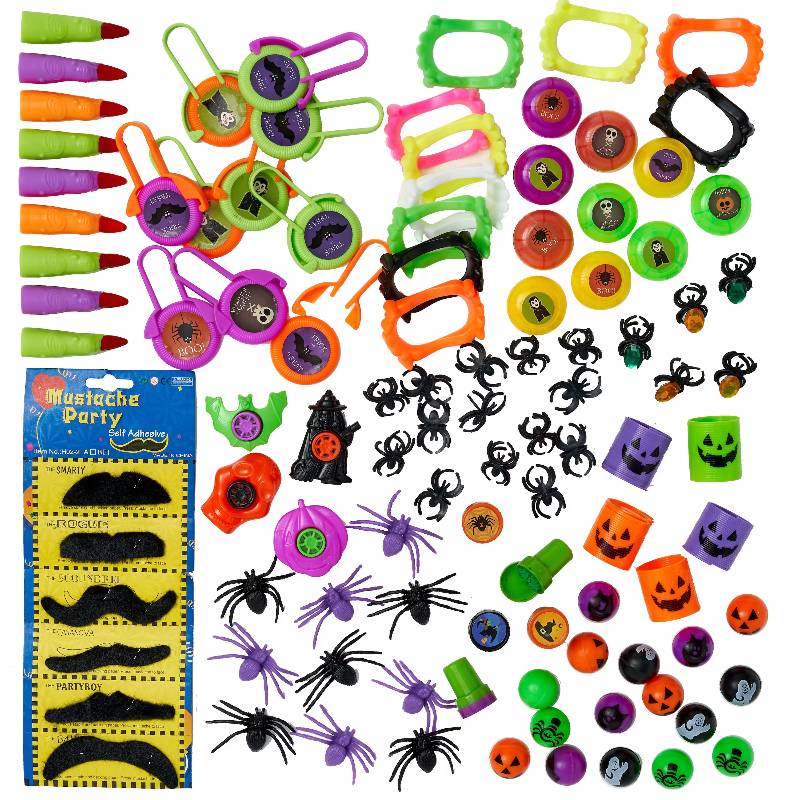 Pack of 110 Assorted Halloween Toys