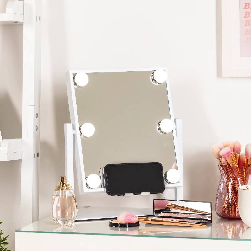 Miroir de Maquillage Hollywood avec Haut-Parleur