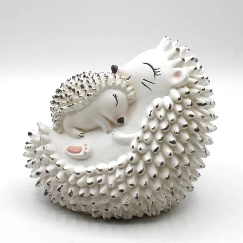 Mother and Baby Hedgehog Lamp