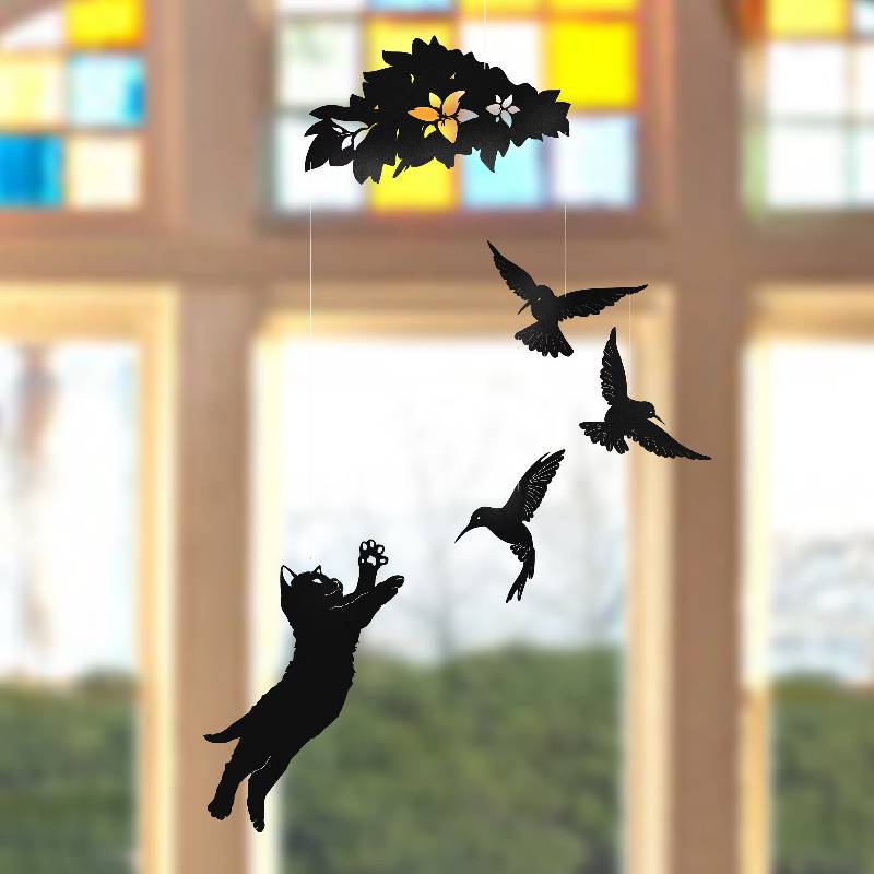 Kitten & Hummingbirds Mobile