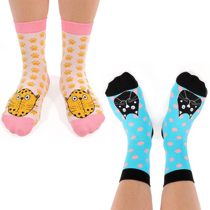 Katzen-Socken-Geschenkset fr Frauen