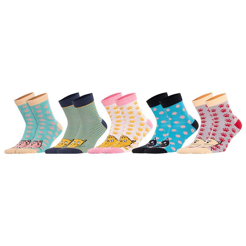 Katzen-Socken-Geschenkset fr Frauen