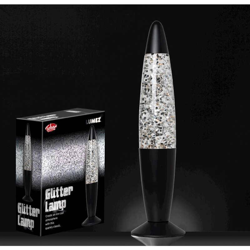 Lumez Glitter Lamp Silver Black