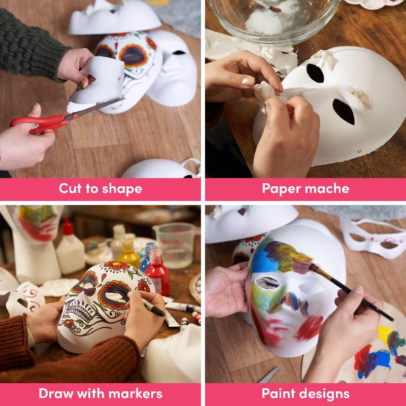 10 White Masks