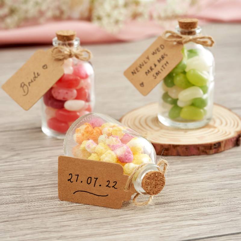 Mini Glass Bottle Set with Cork Lids