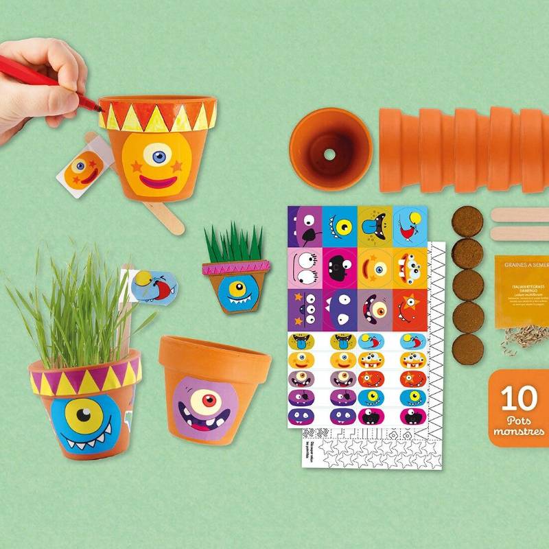 10 Little Pot Monsters Birthday Set