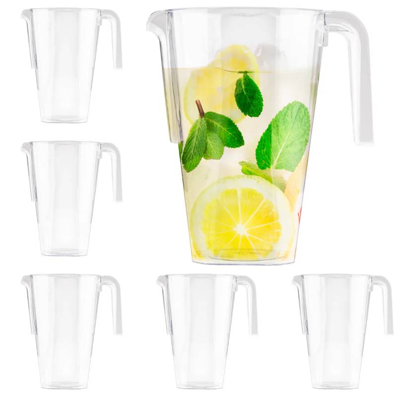6 Reusable Plastic Pitchers
