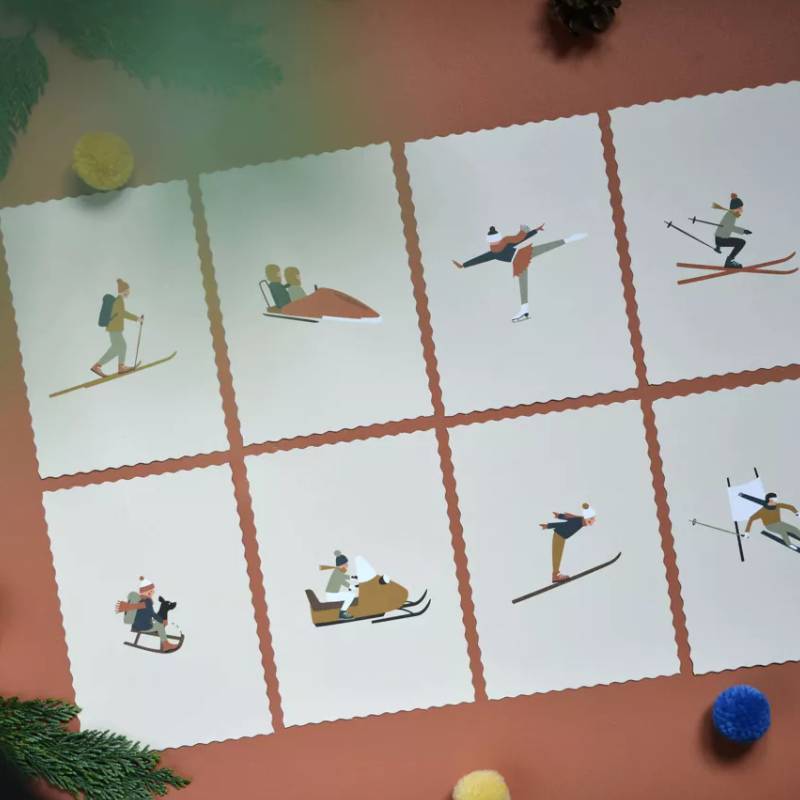 Winter Sports Postcard Set