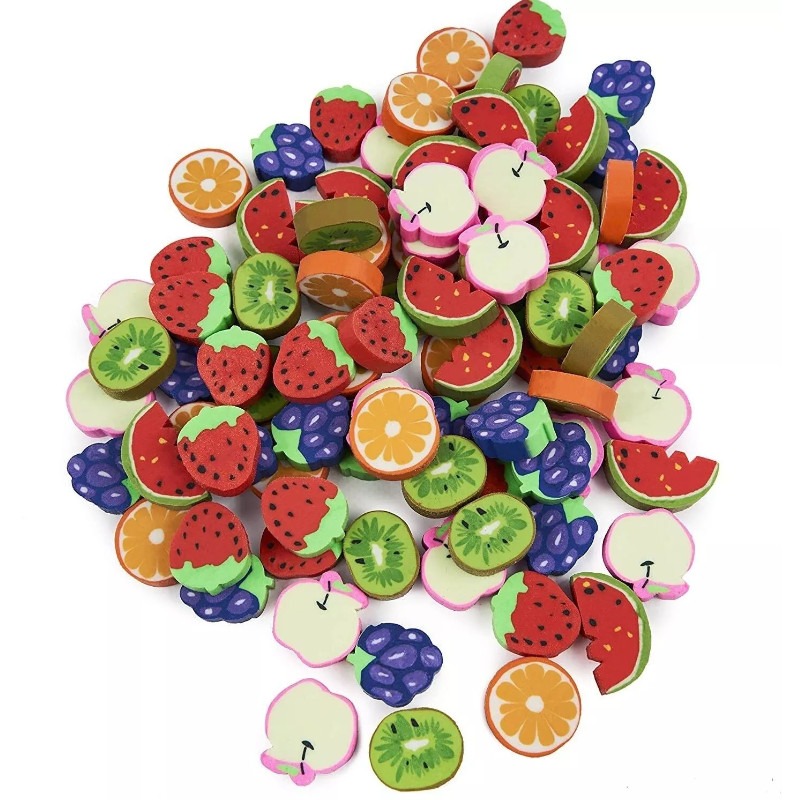 96 Fruit Erasers