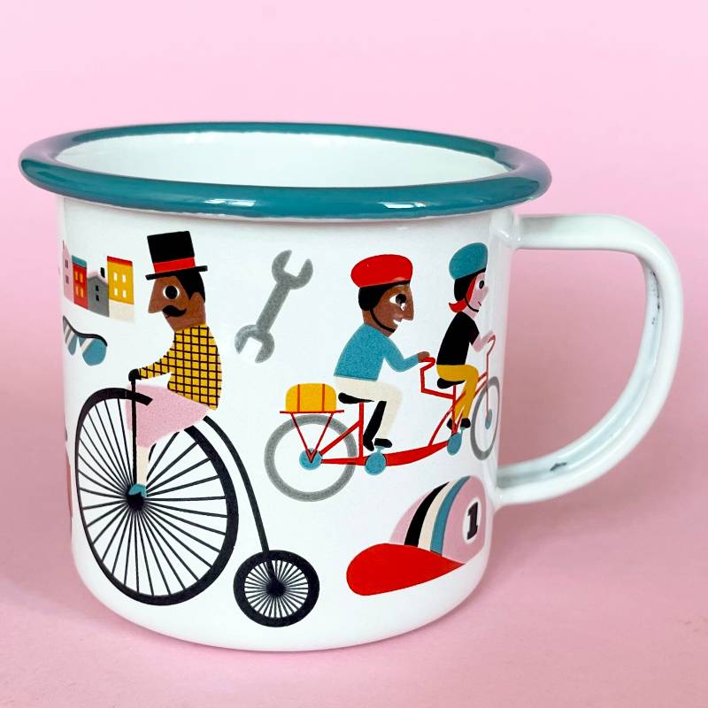 Tazza smaltata Bike Lover