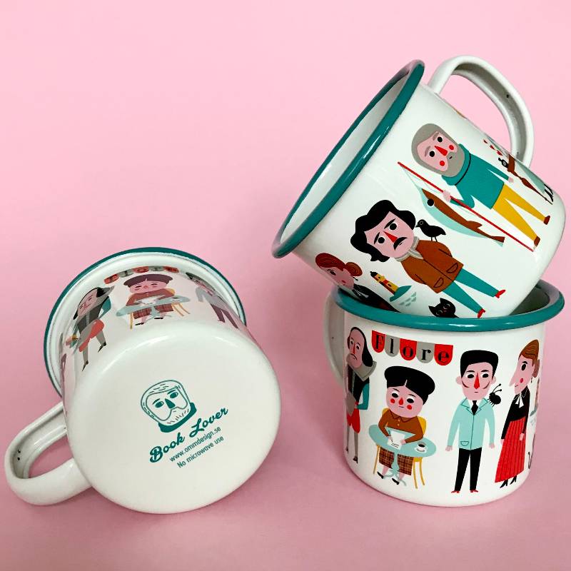 Book Lover Enamel Mug